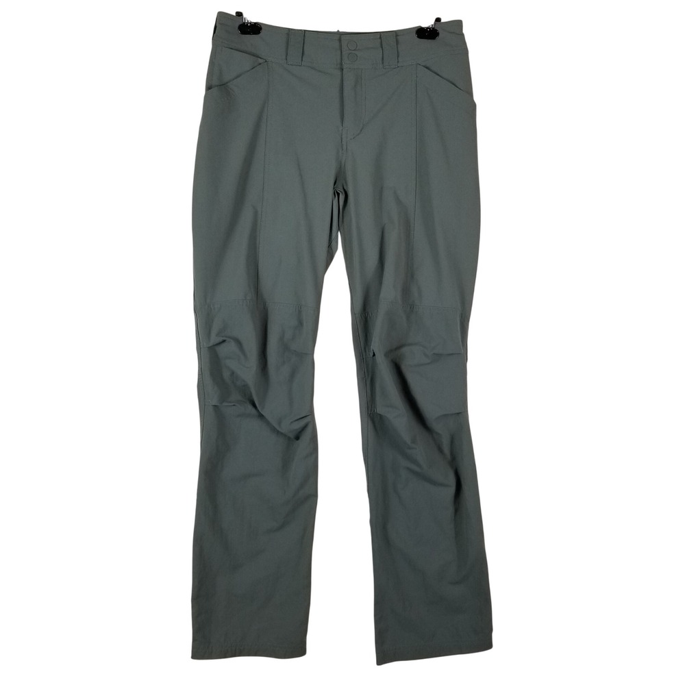 REI Co-op Hiking Pants Womens 10 Green Stretch Woven Articulated Knee Utility